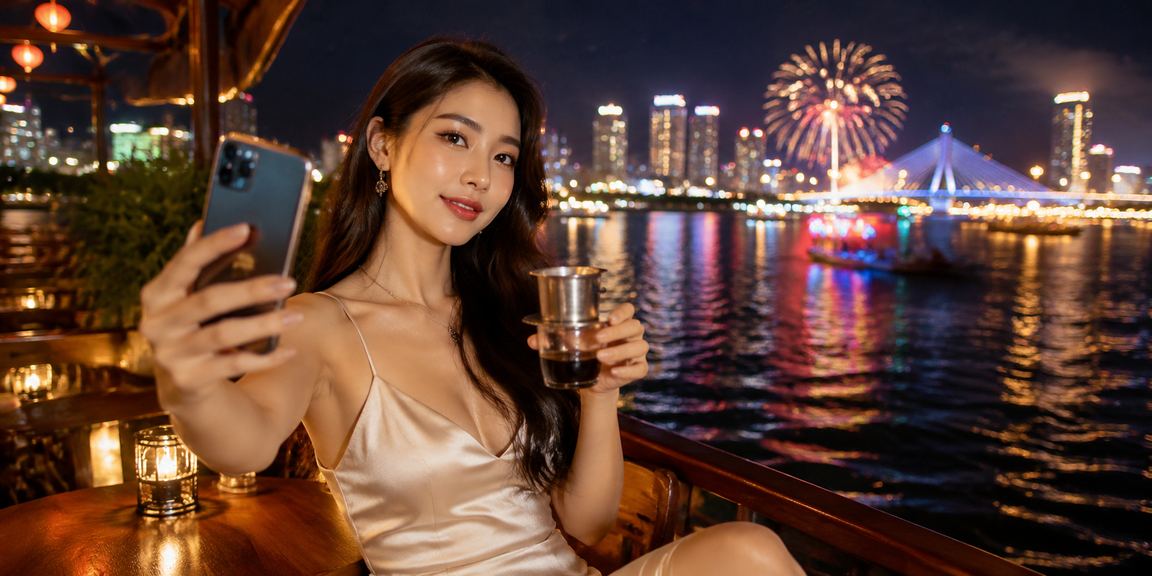 Người dùng tại Đà Nẵng đọc điều khoản và sử dụng casino di động bên ly cà phê sáng